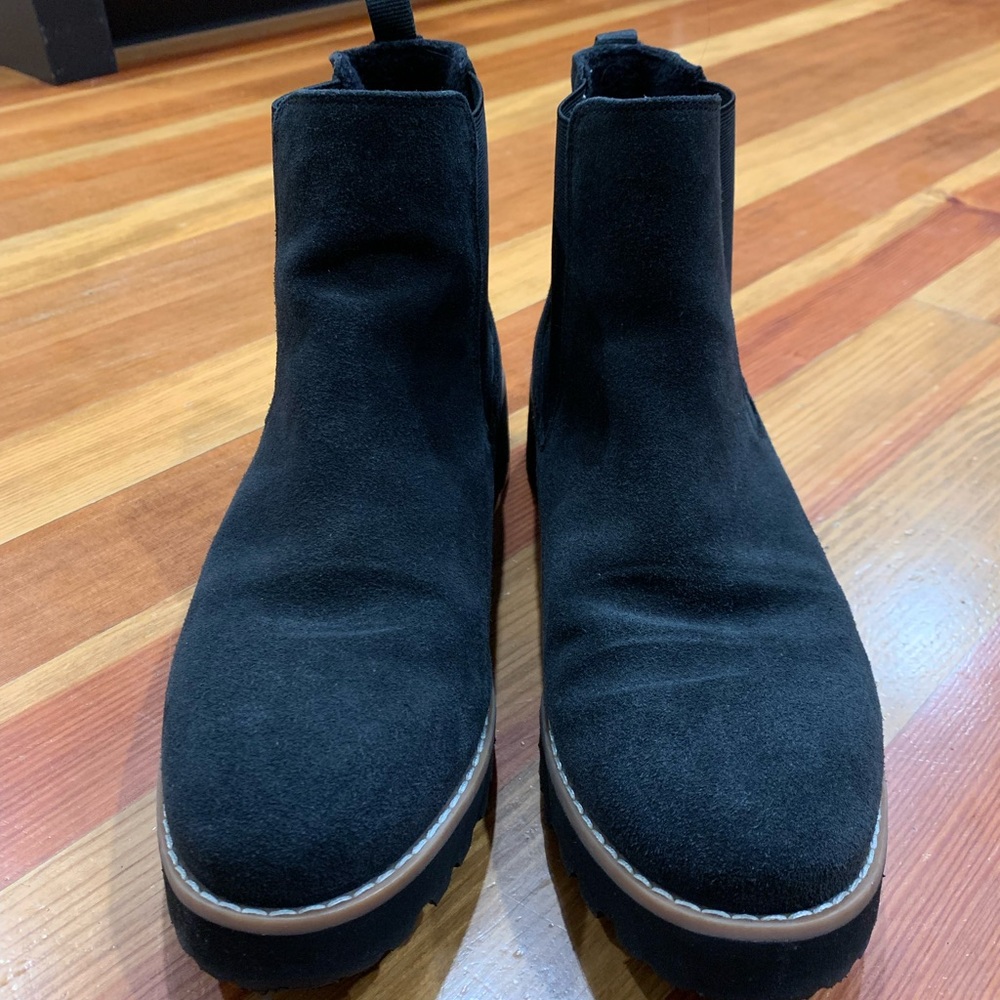 Hush Puppies Black Suede Chelsea Ankle Boots - Picture 5 of 6